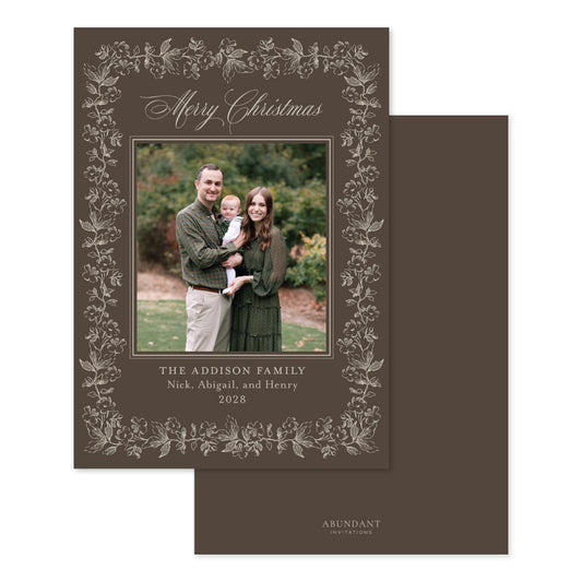 Floral Border Brown