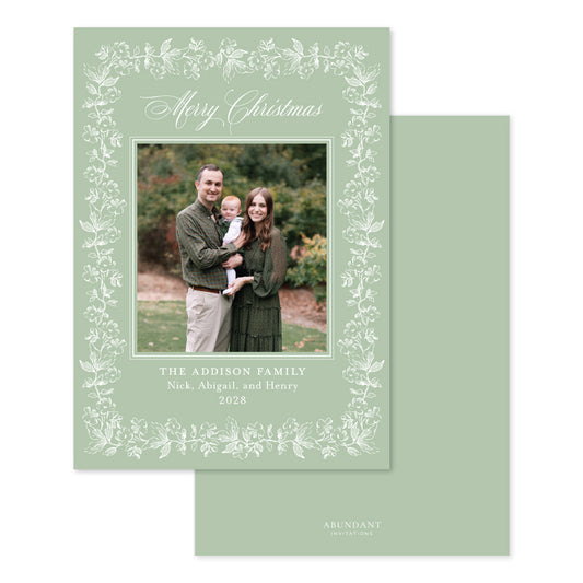 Floral Border Green