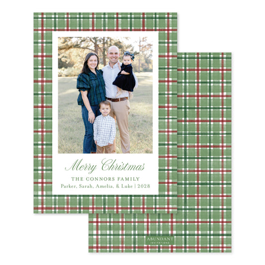Gingham Green and Red