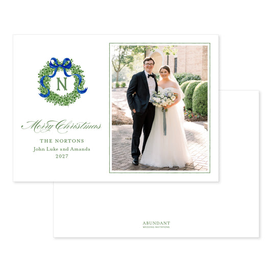 Boxwood Wreath Blue Landscape