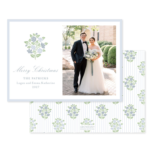 Block Print Stripe Blue Landscape