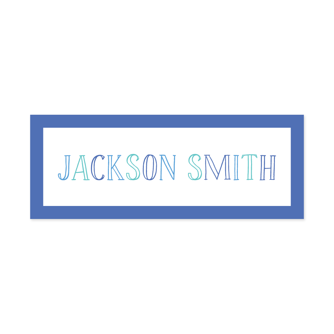 Chalkboard Blue School Supplies Stickers