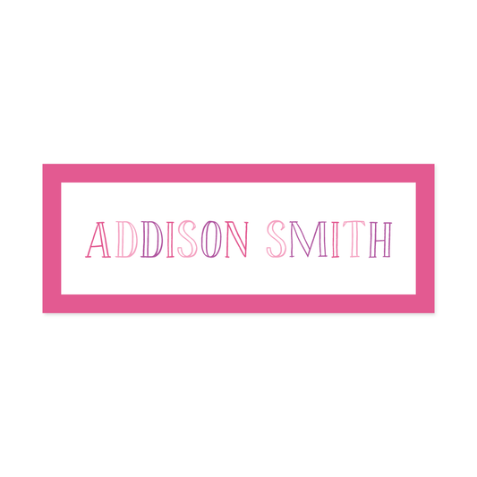 Chalkboard Pink School Supplies Stickers