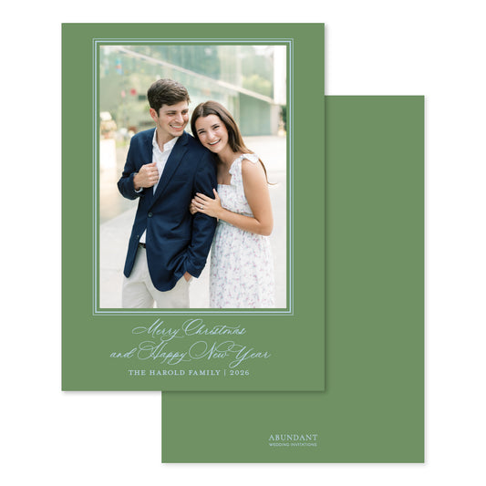 Christmas Script Green and Blue