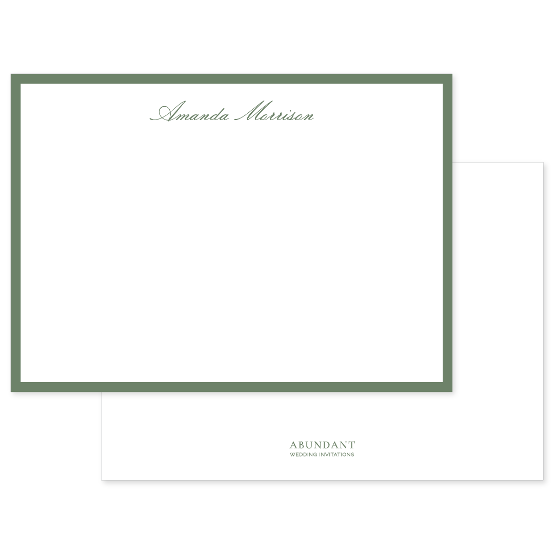 Classic Border Flat Notecard