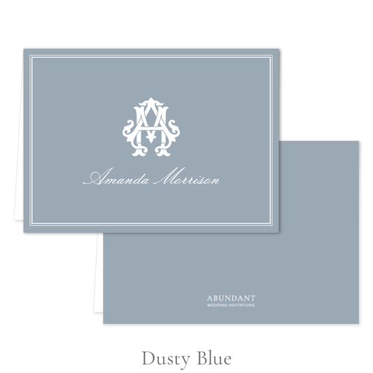 Classic Solid Folded Notecard