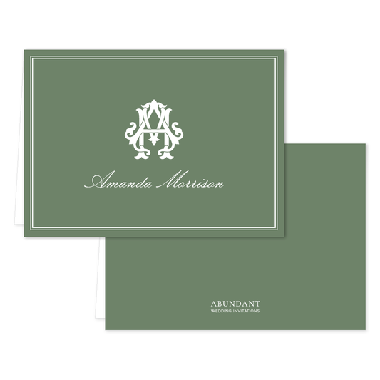 Classic Solid Folded Notecard