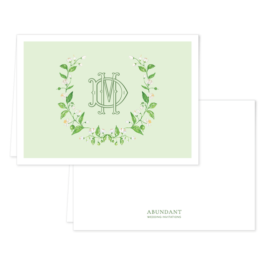 Garden Wreath Folded Notecard