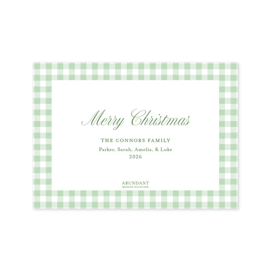 Gingham Green Frame Landscape