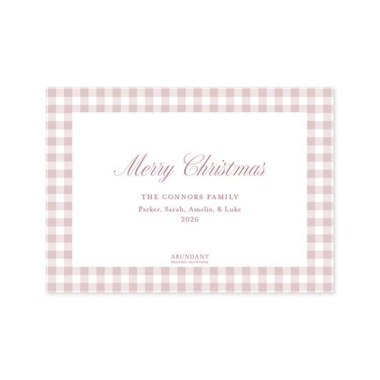 Gingham Pink Frame Landscape