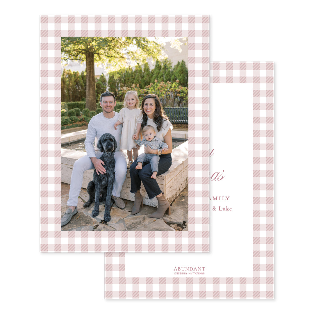 Gingham Pink Frame