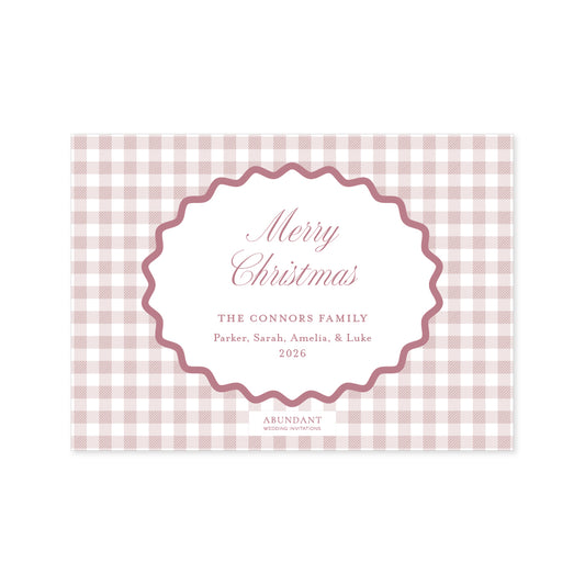 Gingham Pink Ric Rac Landscape