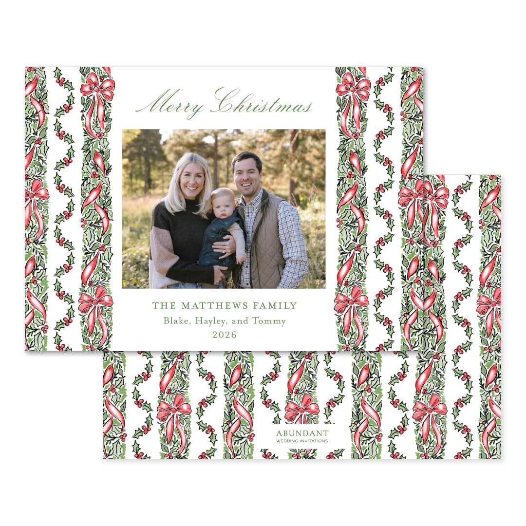 Holly Garland Red Border Landscape