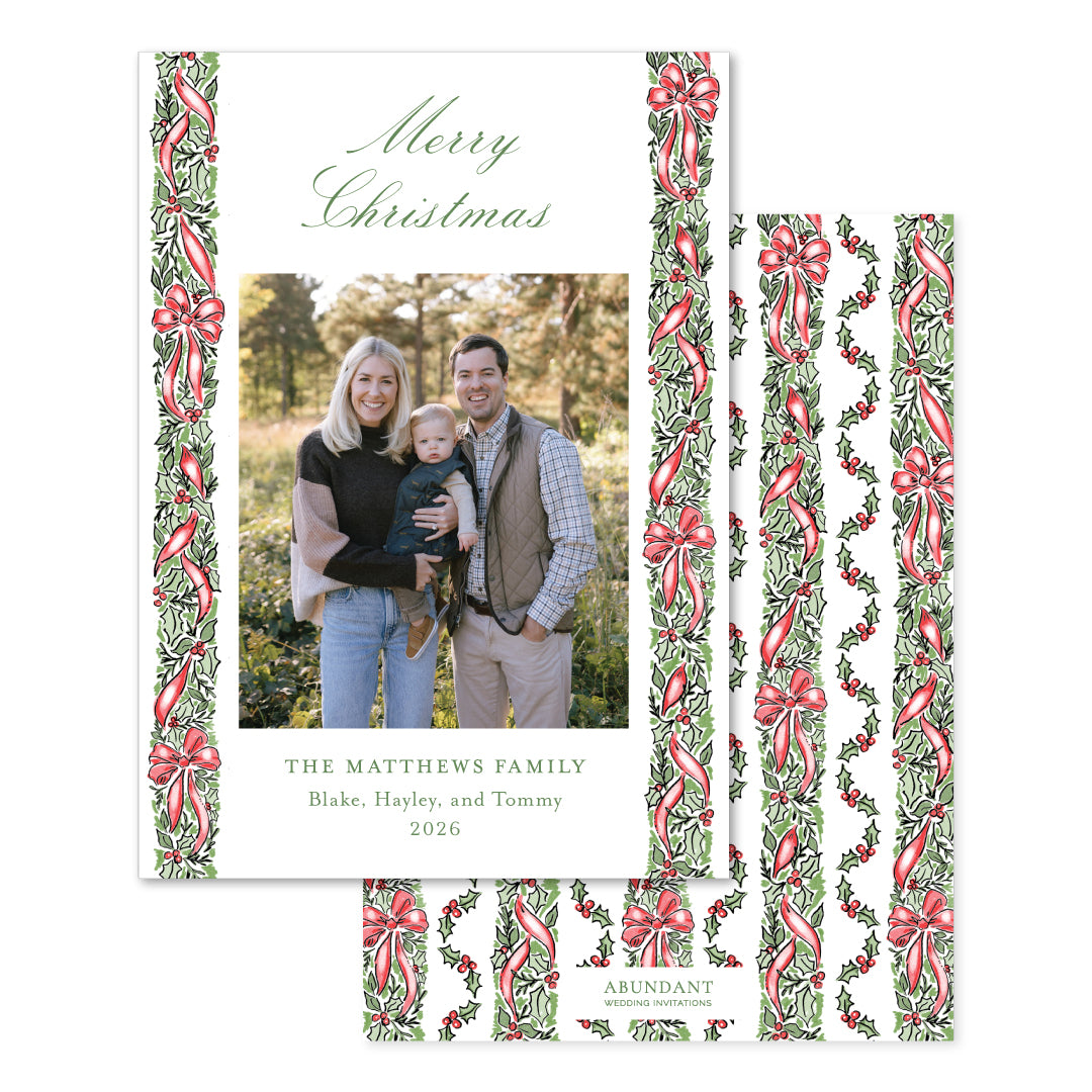 Holly Garland Red Border
