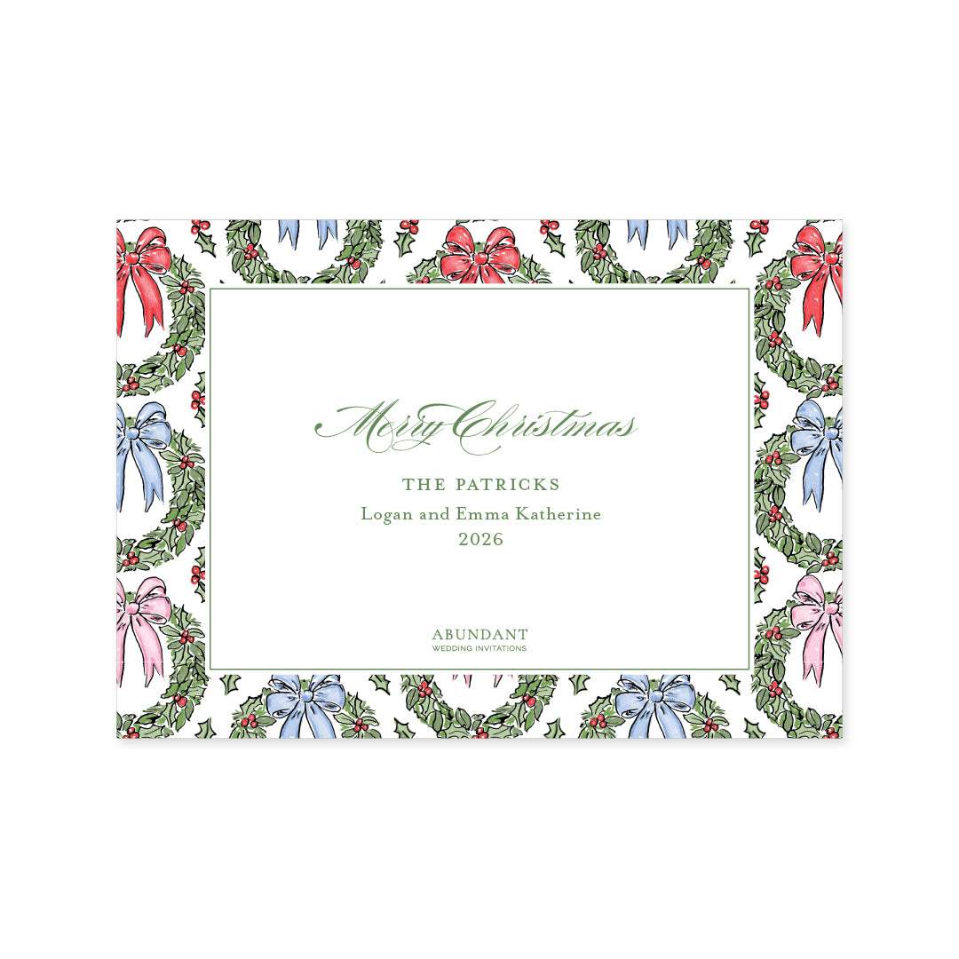 Holly Wreath Frame Landscape