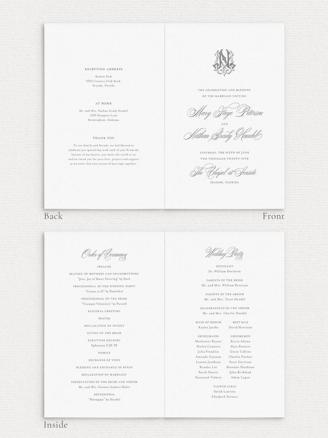 Mary Folded Ceremony Program