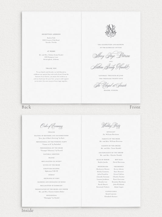 Mary Folded Ceremony Program