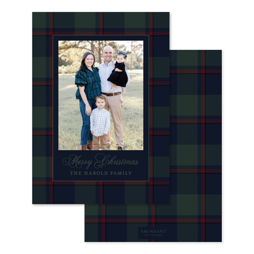 Plaid Dark Green