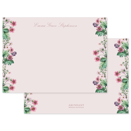 Primrose Pink Flat Notecard