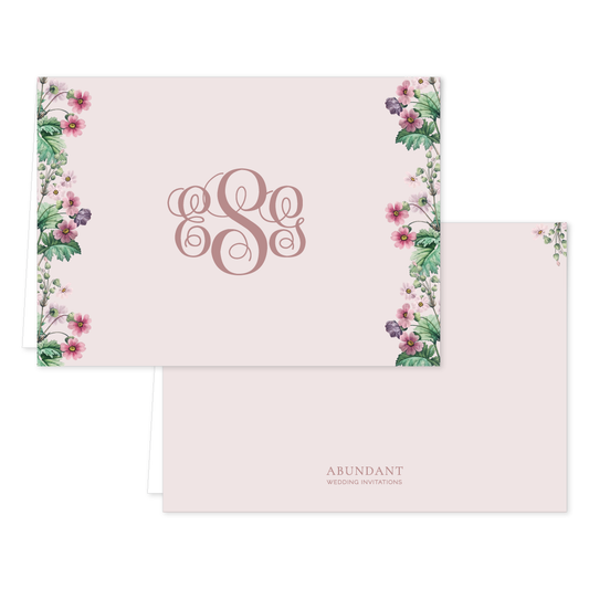 Primrose Pink Folded Notecard
