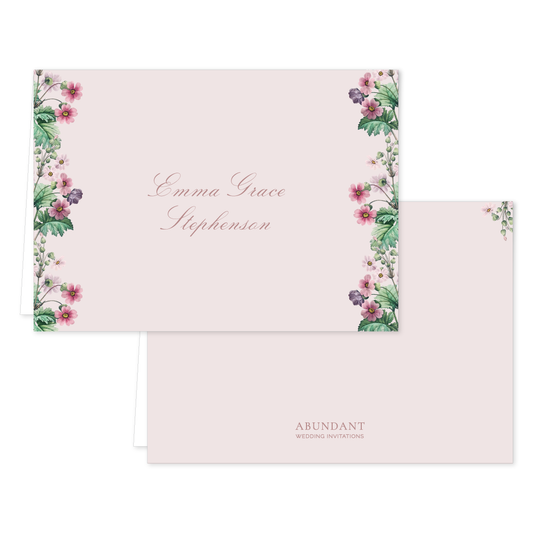 Primrose Pink Folded Notecard