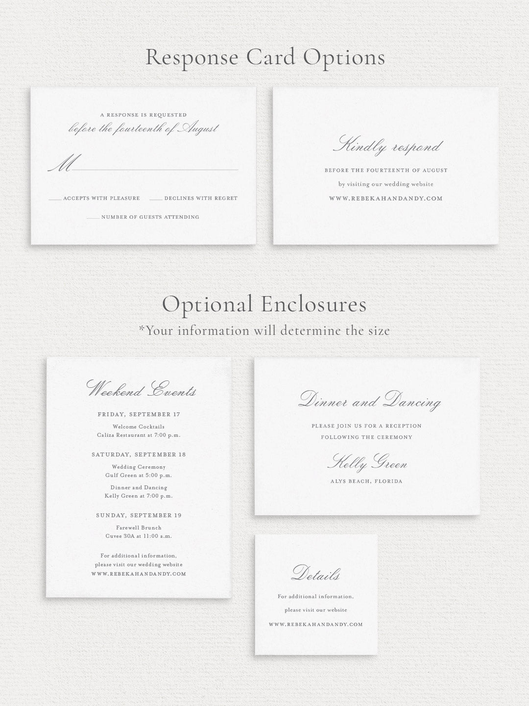 Rebekah Wedding Invitation