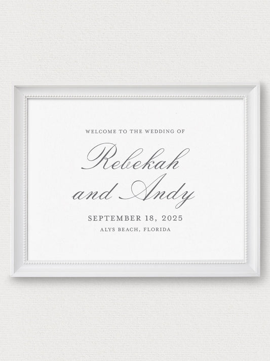 Rebekah Welcome Sign