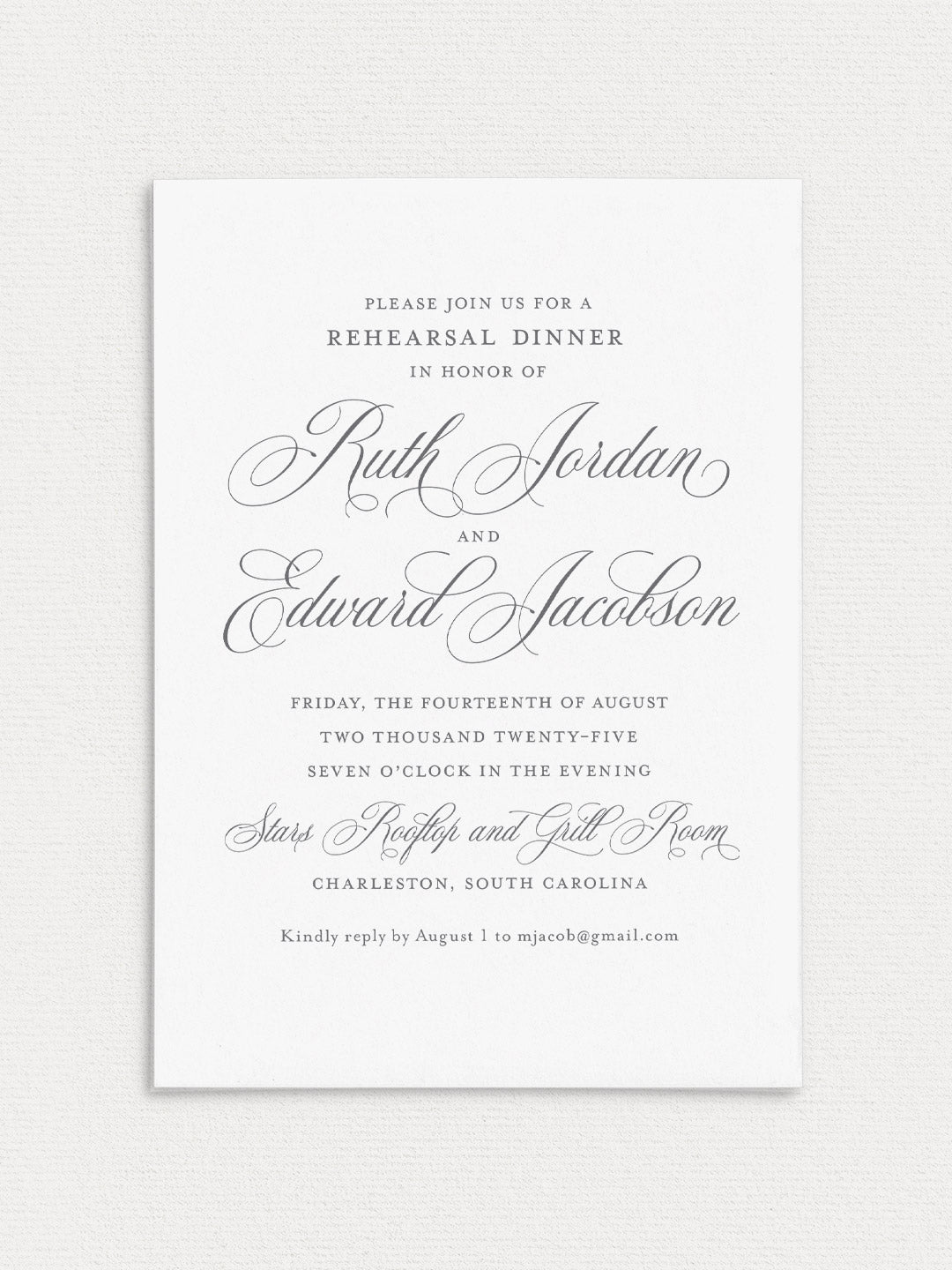 Ruth Rehearsal Dinner Invitation
