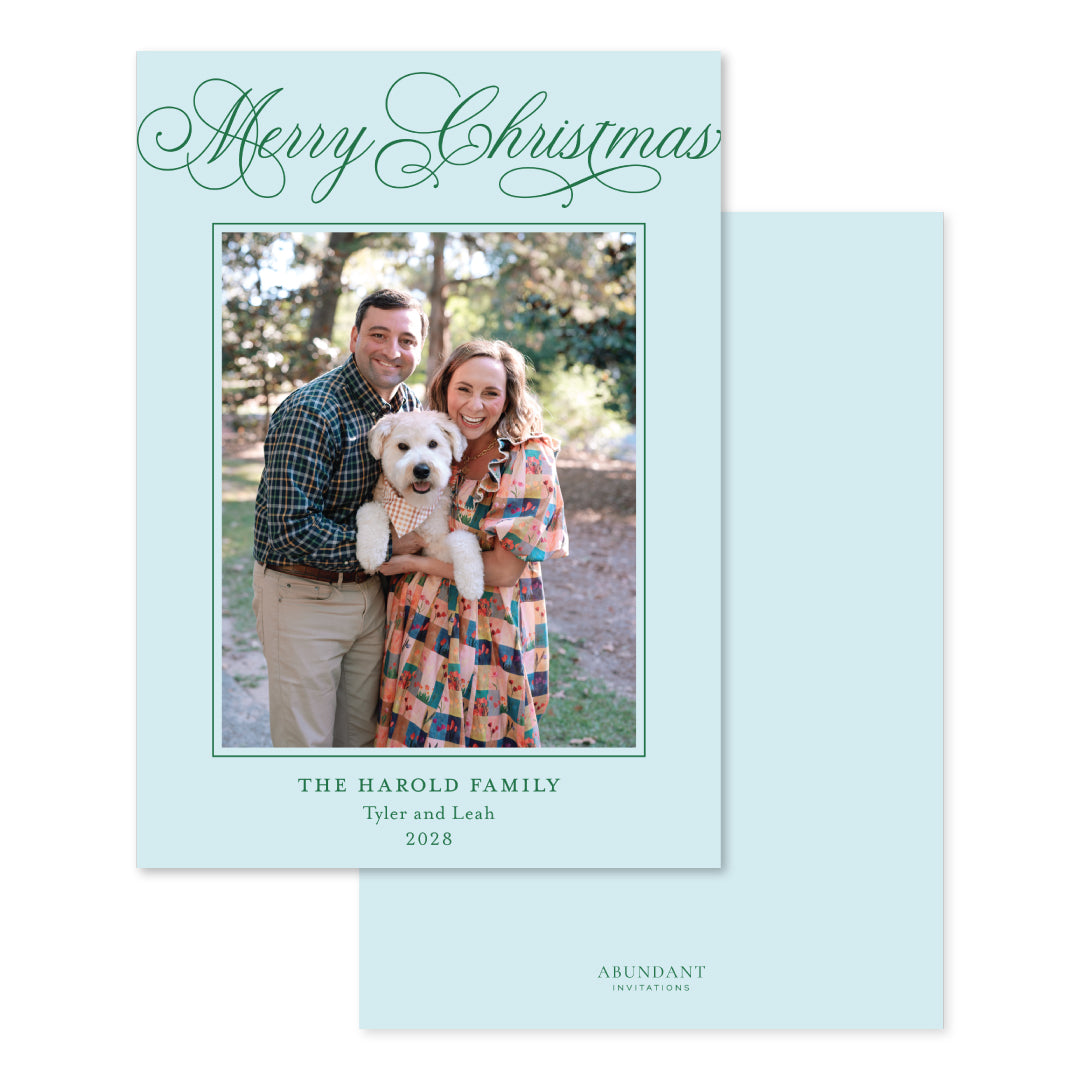 Christmas Script Blue