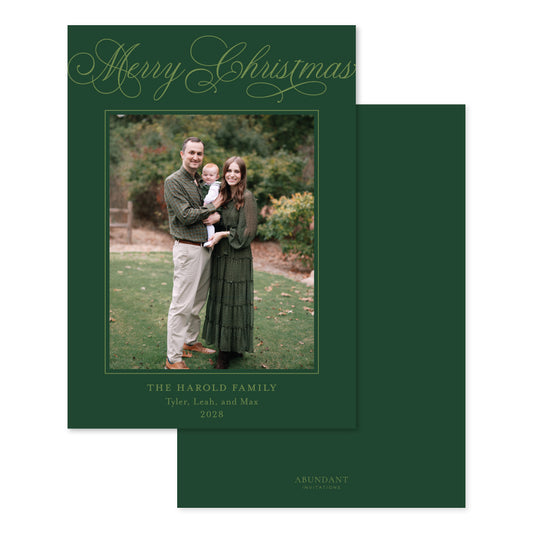 Christmas Script Dark Green