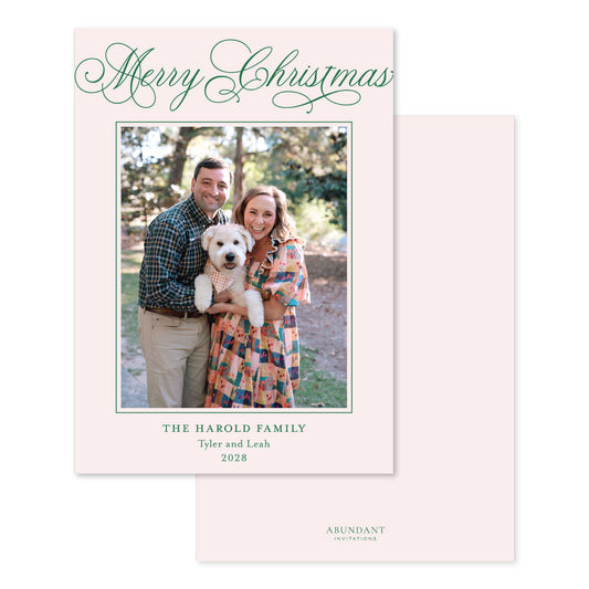 Christmas Script Pink