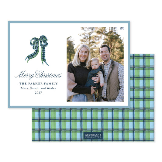 Tartan Bow Blue Landscape