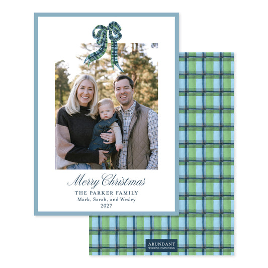 Tartan Bow Blue