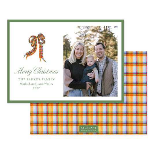 Tartan Bow Orange Landscape