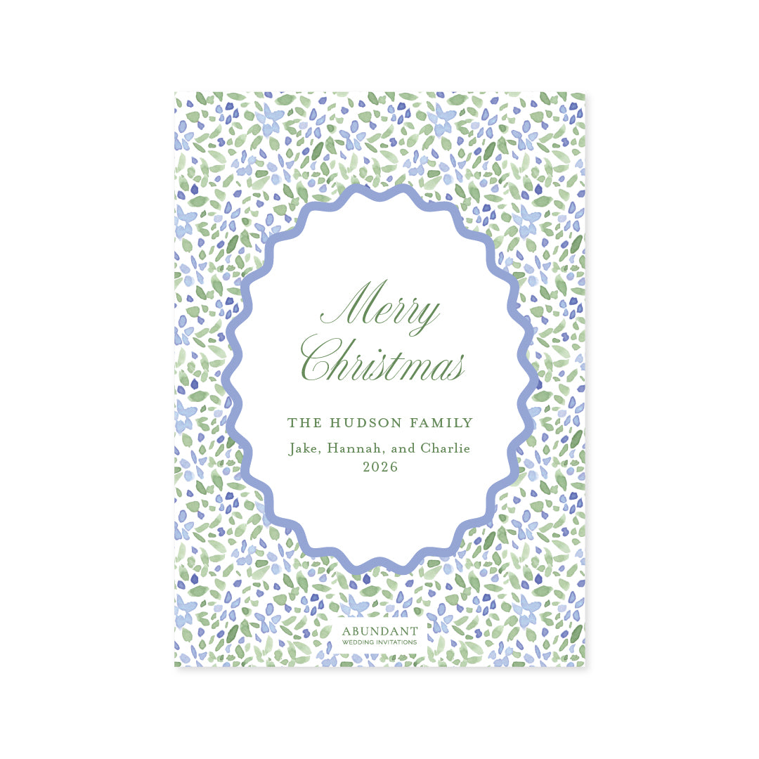 Watercolor Floral Blue Ric Rac