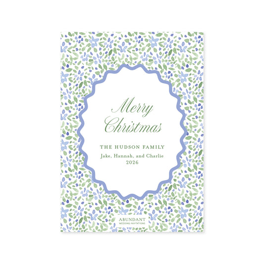 Watercolor Floral Blue Ric Rac