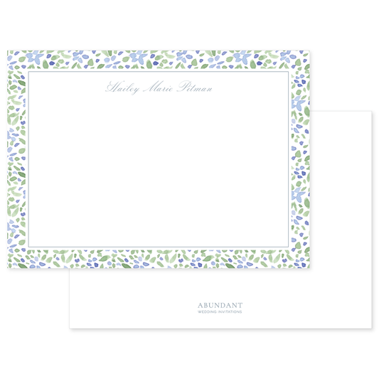 Watercolor Floral Flat Notecard