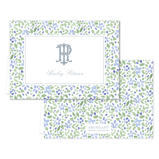 Watercolor Floral Folded Notecard