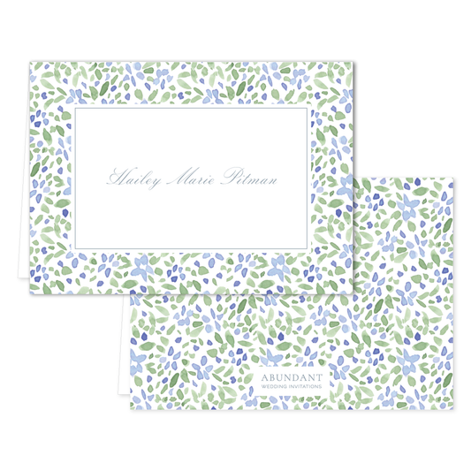 Watercolor Floral Folded Notecard