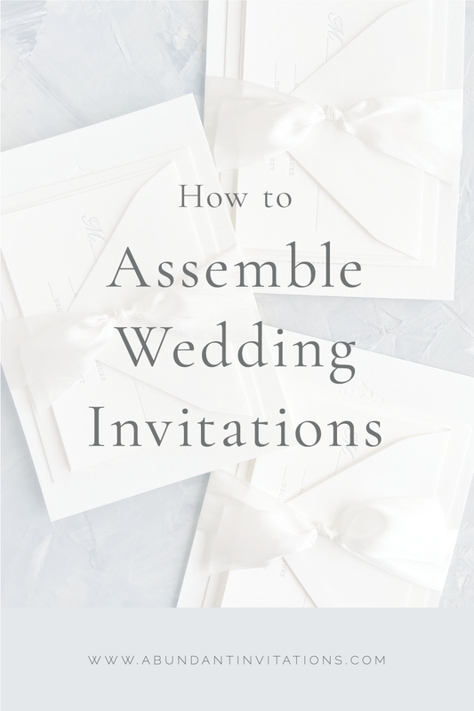 How to Assemble Your Wedding Invitations