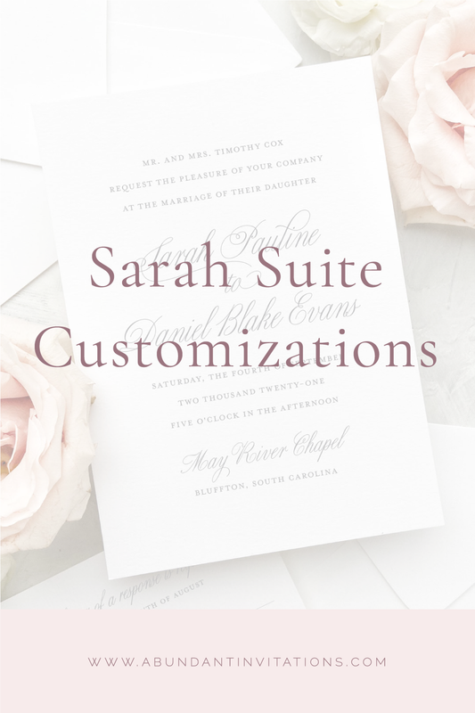 Navy and Dusty Blue Wedding Invitation