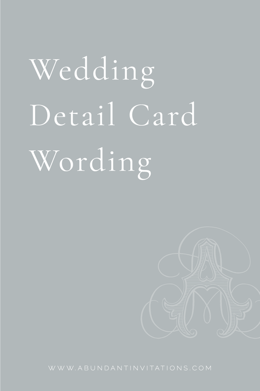 Detail Card Wording