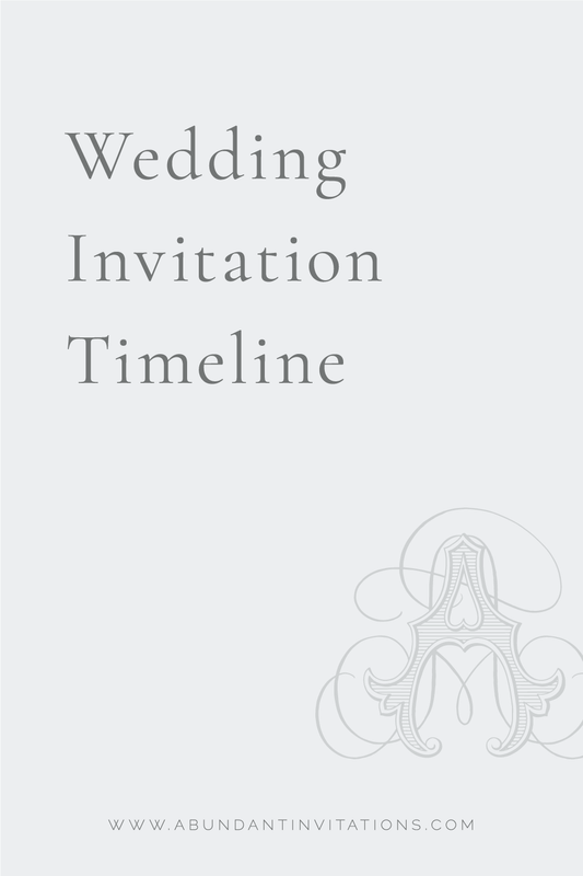 Wedding Invitation Timeline