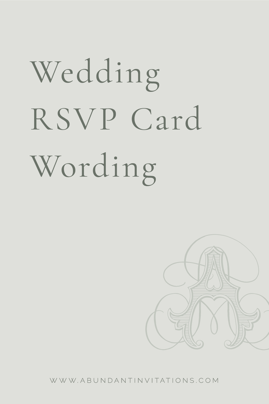 RSVP Card Wording