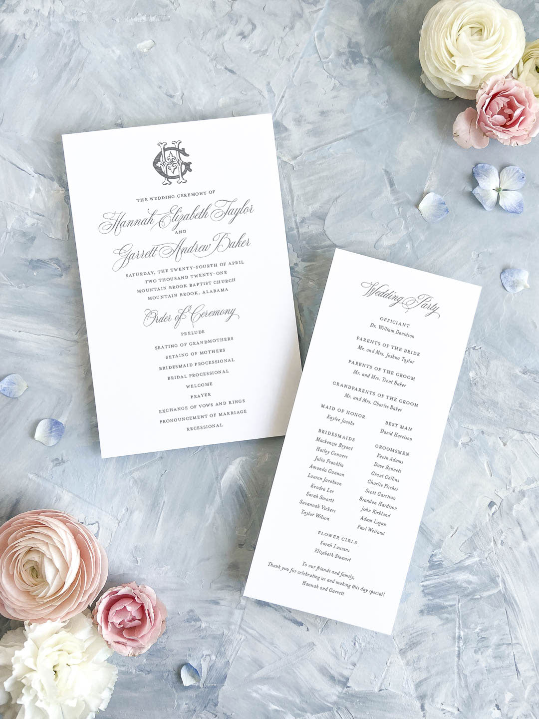 Flat Ceremony Programs