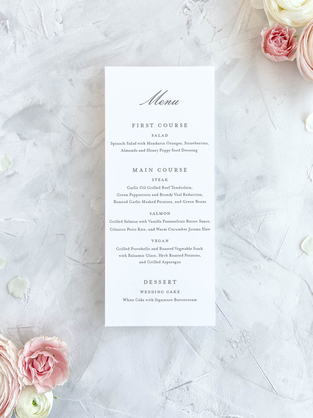 Dinner Menus