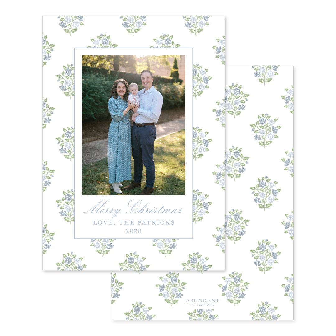 Block Print Pastel Blue and Green