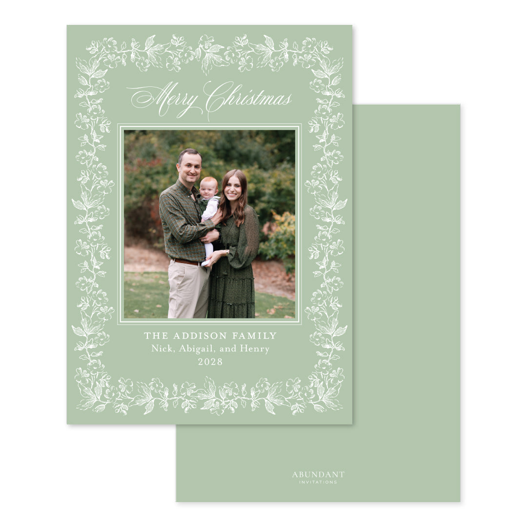 Floral Border Green