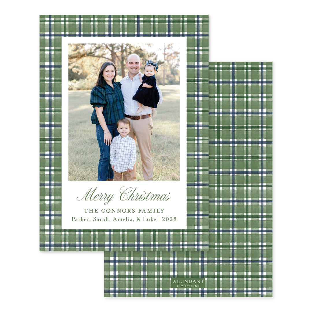 Gingham Green and Navy
