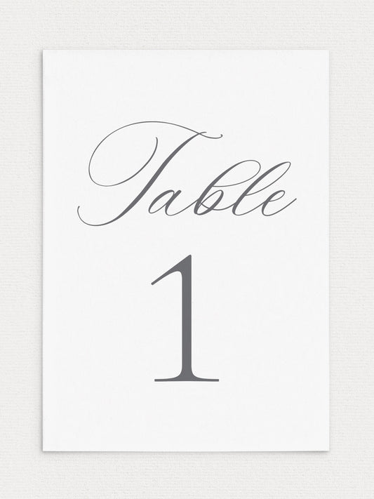 Abigail Table Numbers